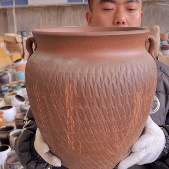 紫砂花盆高31口25————