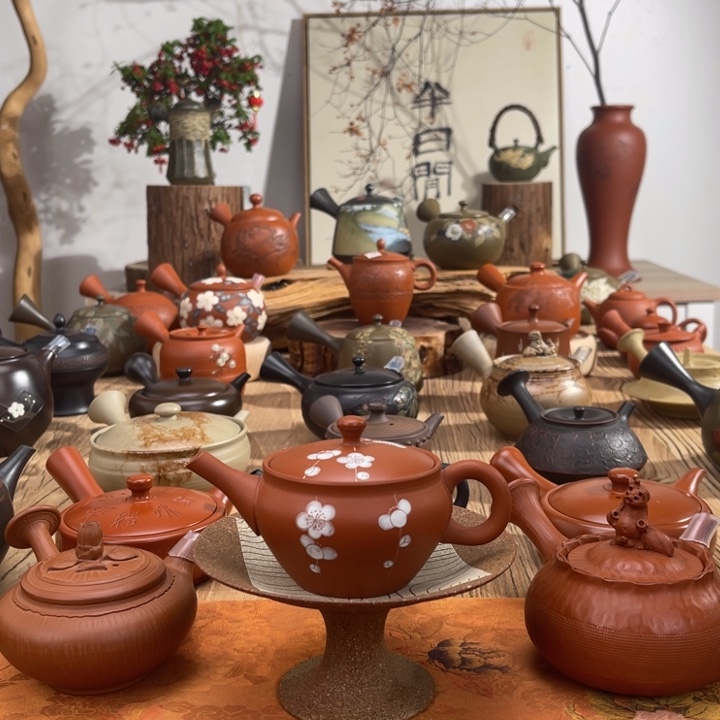 星**舞常滑玉光手作茶壶