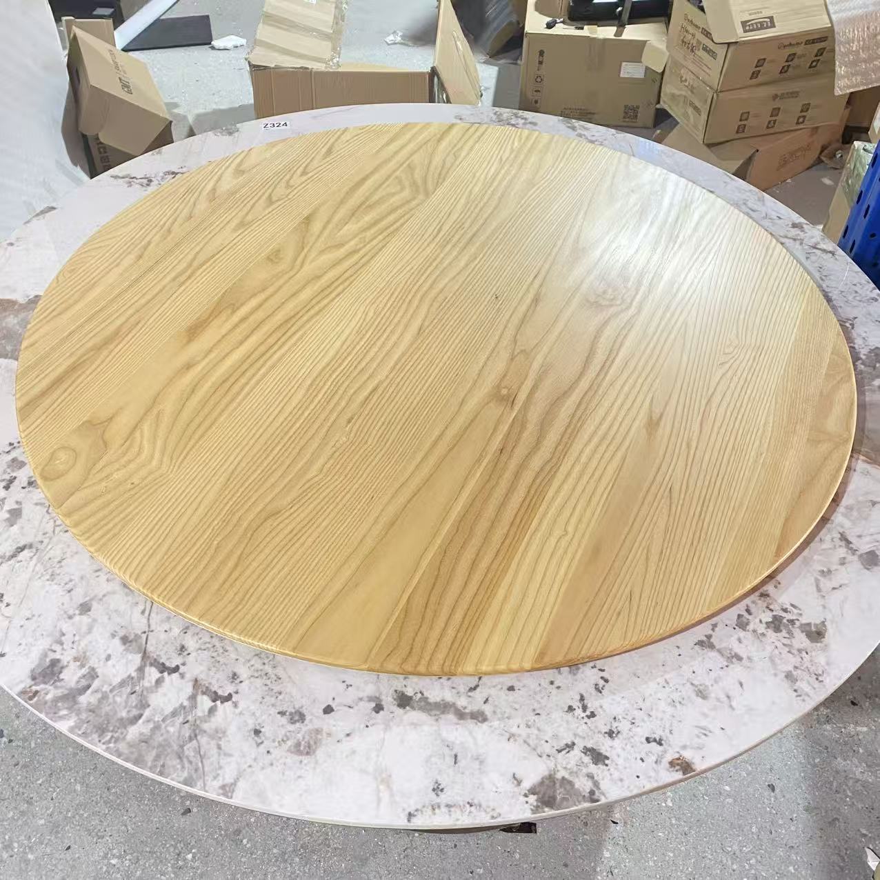A21（原木色有腿）110*75cm圆餐桌【不包安装】库存尾货（三楼）4702