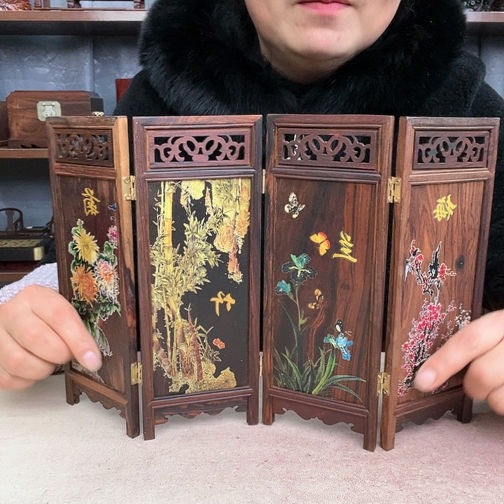 乌木类端景台小李子红木工艺品1226