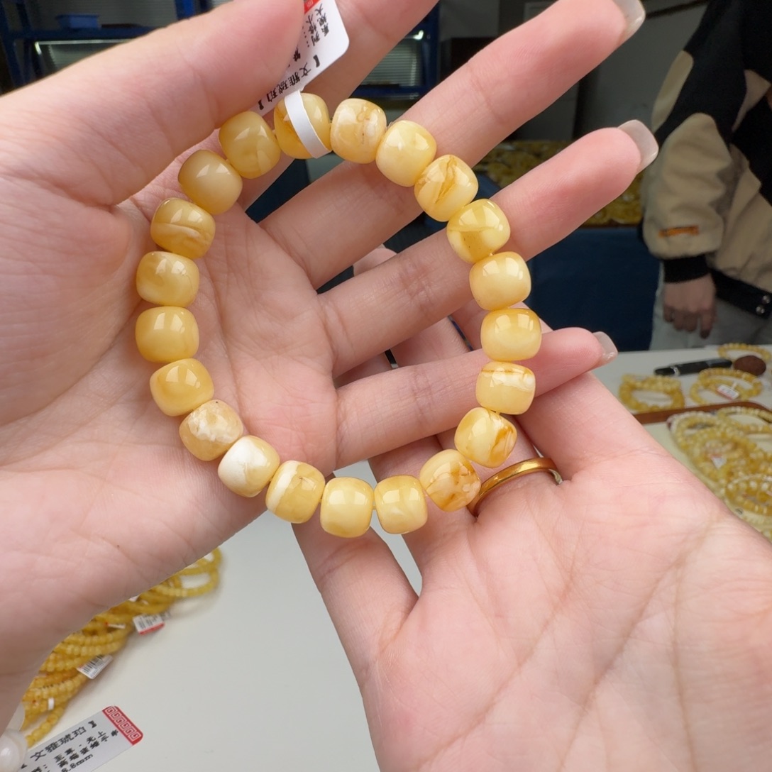琥珀未镶嵌手链蜜蜡手串