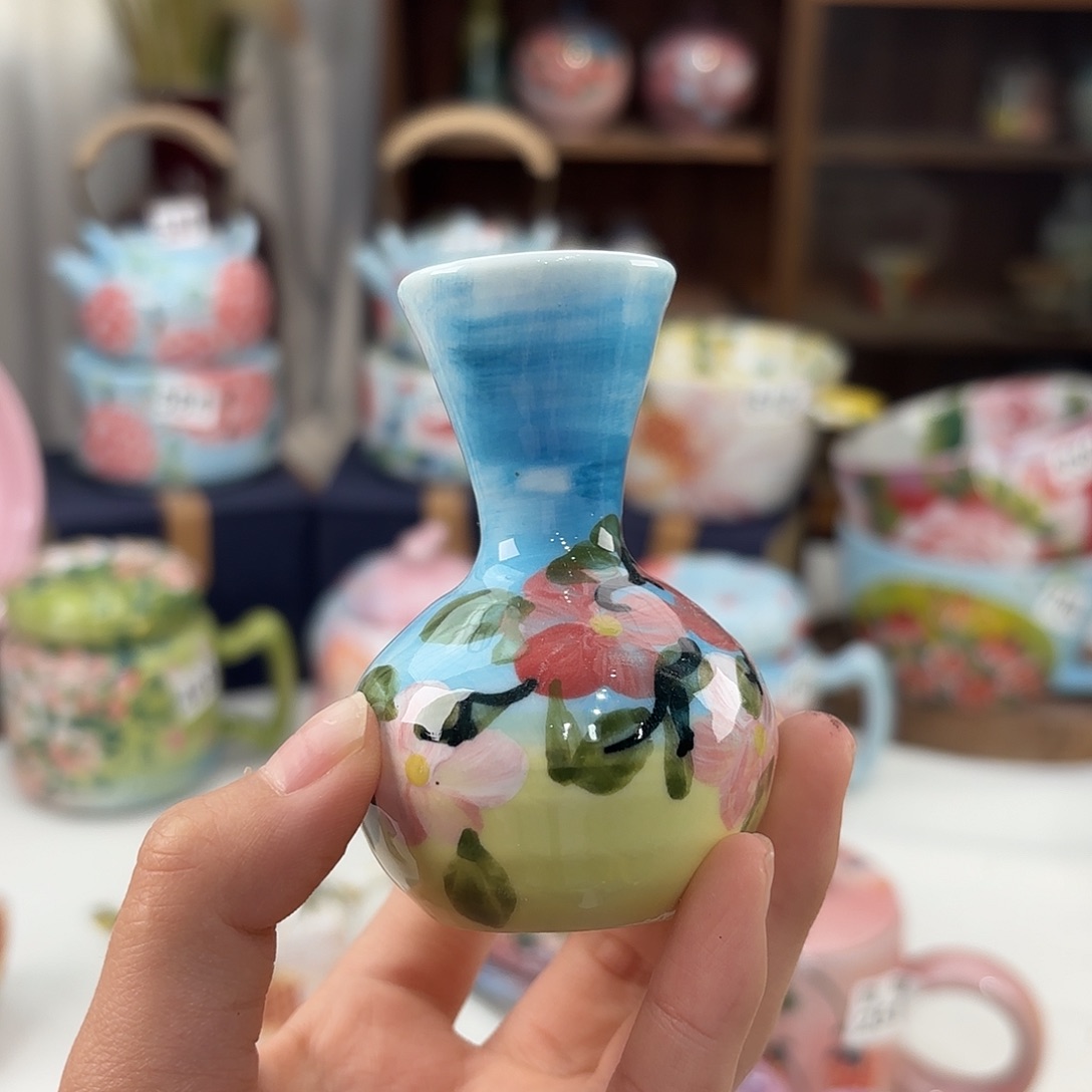 瓷片景德镇手绘高温釉下彩陶瓷茶具