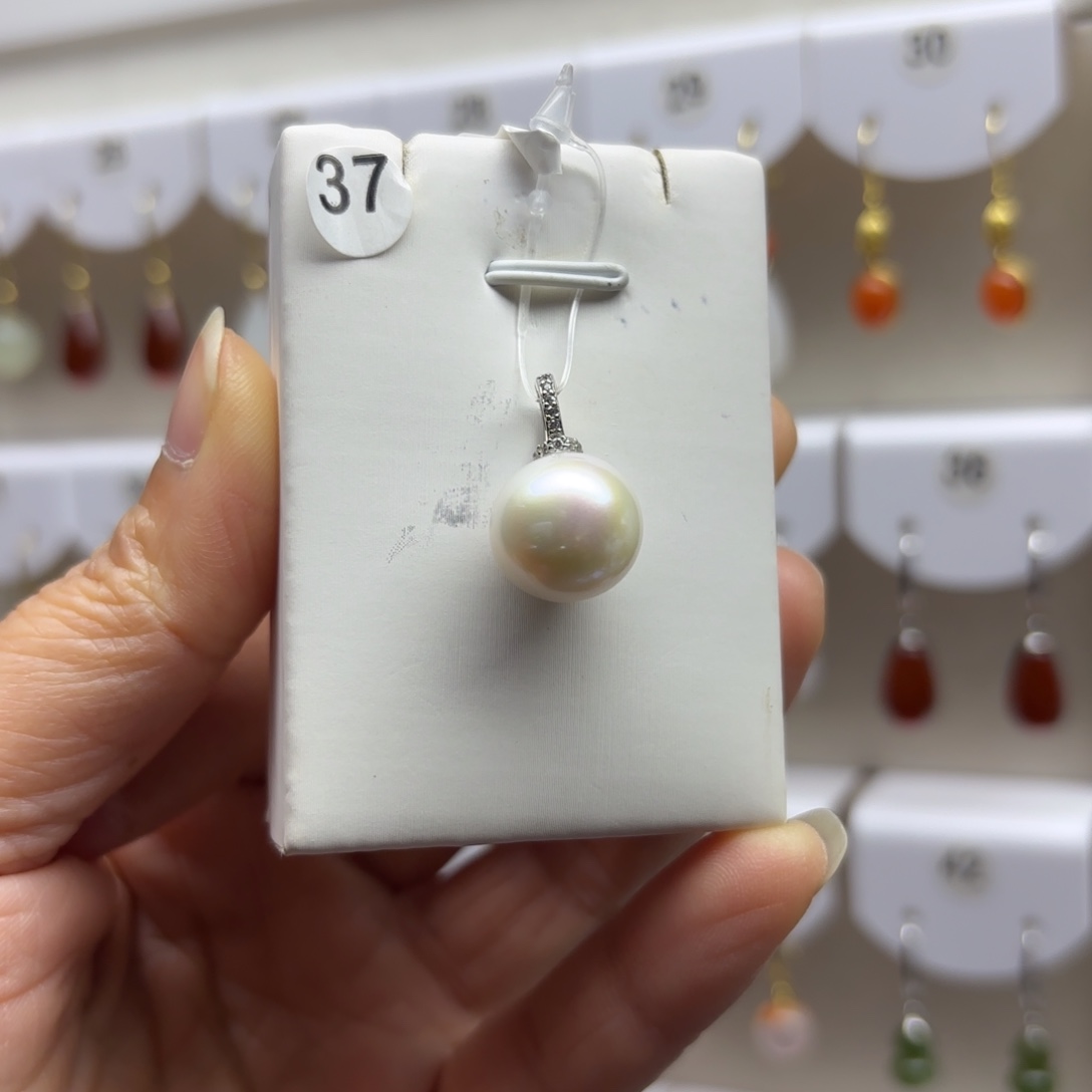 银S925镶嵌吊坠(不含链)淡水珍珠