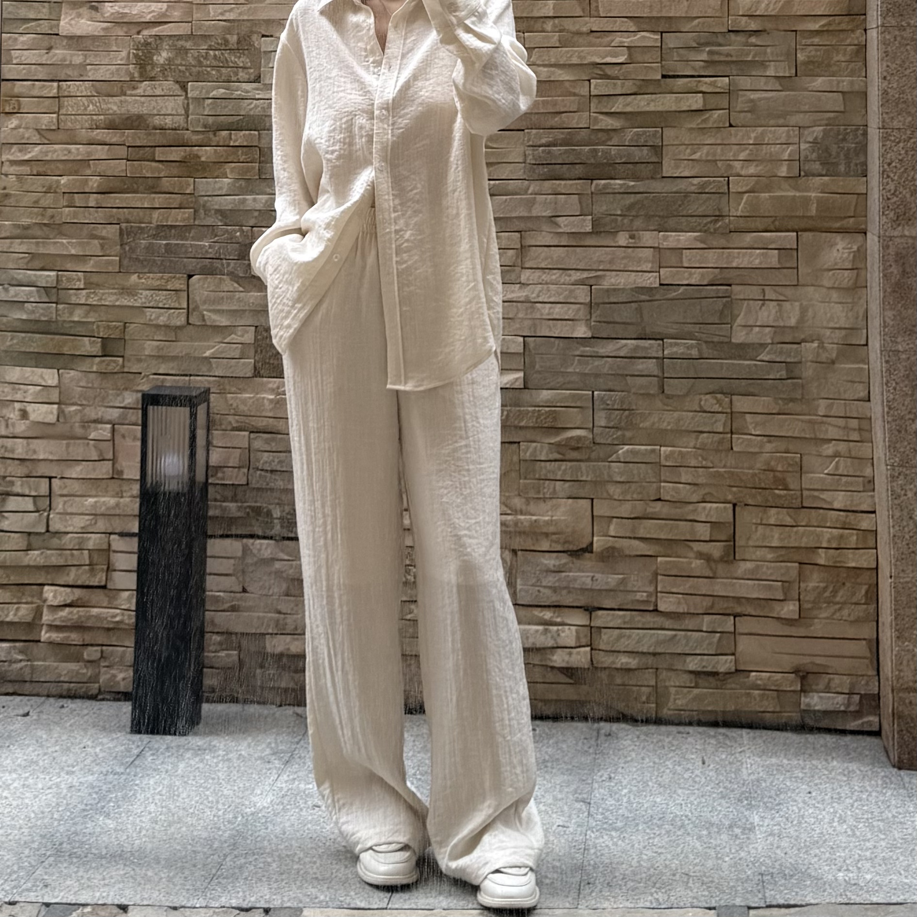 【超哥轻奢】极简风老钱风简约西裤休闲裤GC588382显瘦时尚