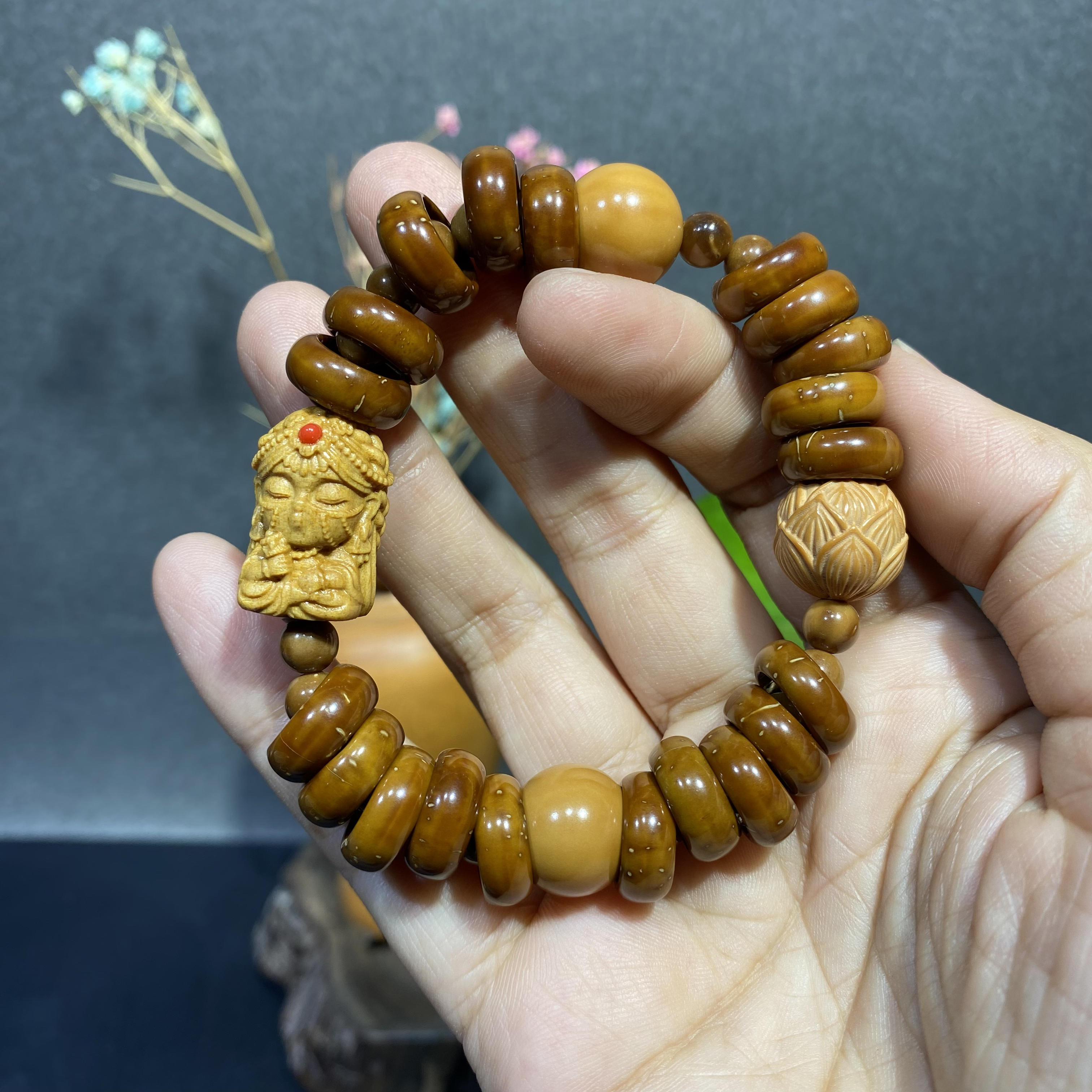 钱串子扎基拉姆多宝手串紫金鼠甜甜圈猴头莲花手串