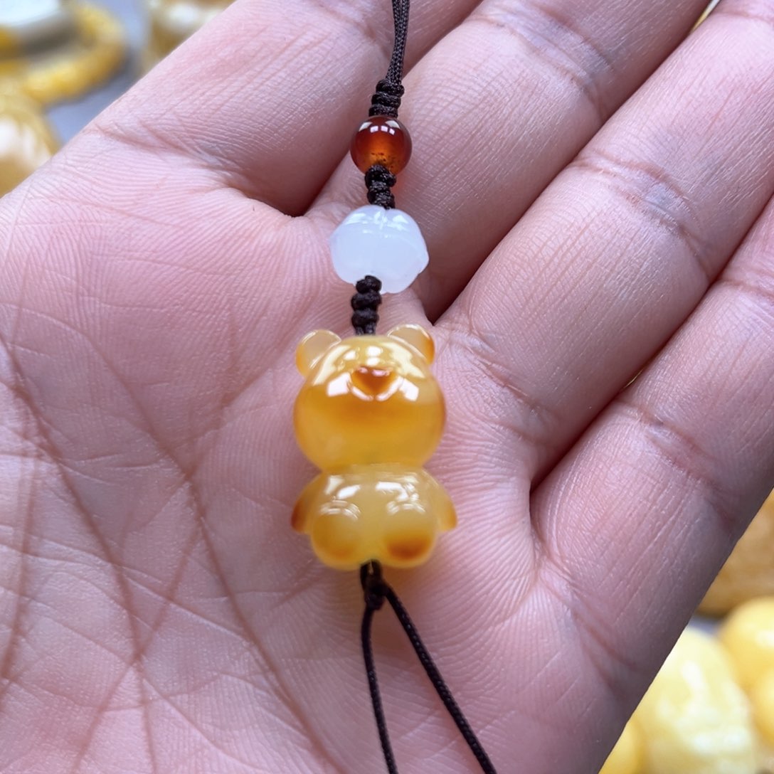 琥珀颈饰未镶嵌阿*吊坠