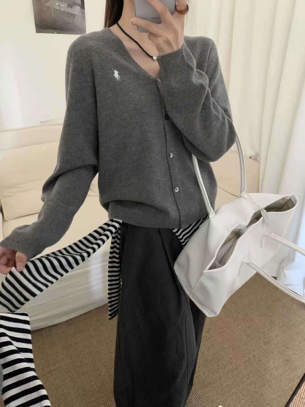 百搭秋冬秋季女拼接高领毛衣长袖针织毛针织衫上衣
