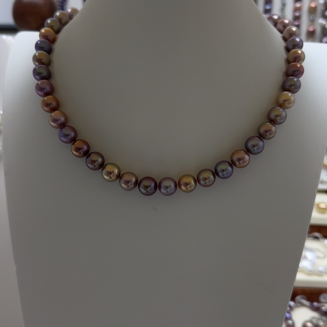 项链淡水珍珠银S925镶嵌