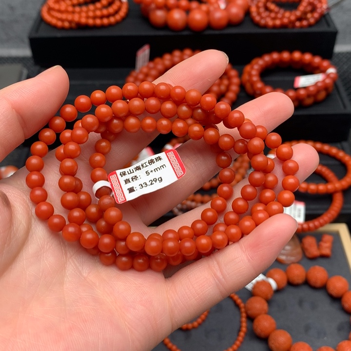南红玛瑙5+mm多圈未镶嵌