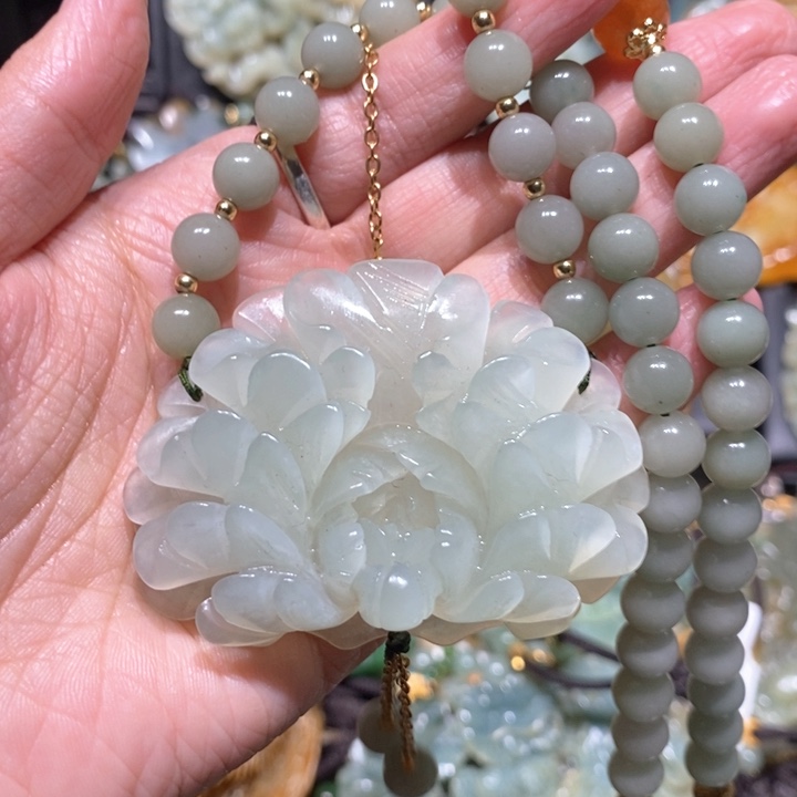 岫玉毛衣链未镶嵌