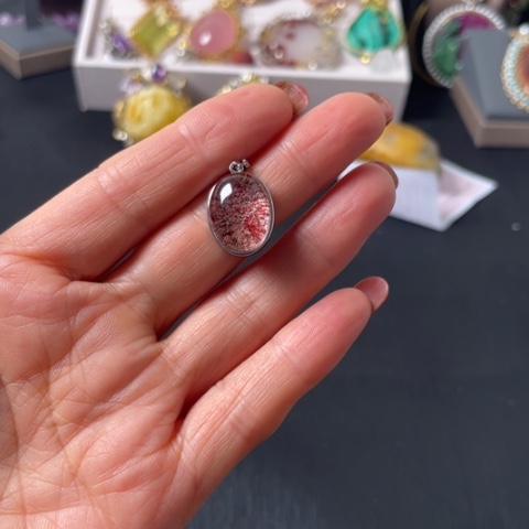 水晶颈饰银S925镶嵌33333666