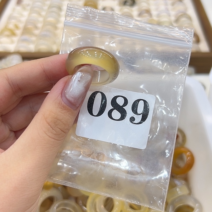 玛瑙/玉髓戒指合金89港19