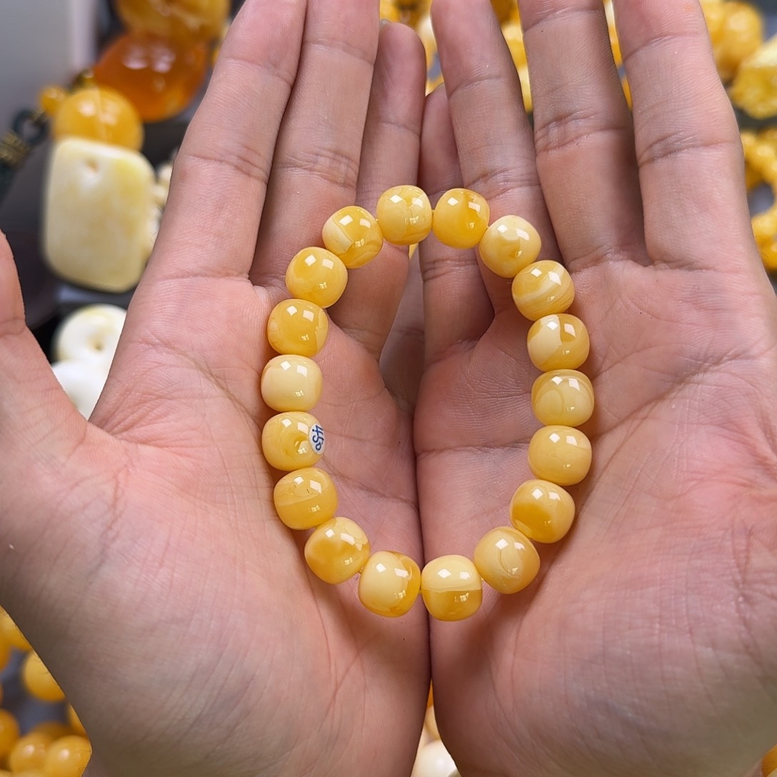 琥珀珠宝奇石未镶嵌同料老型12mm