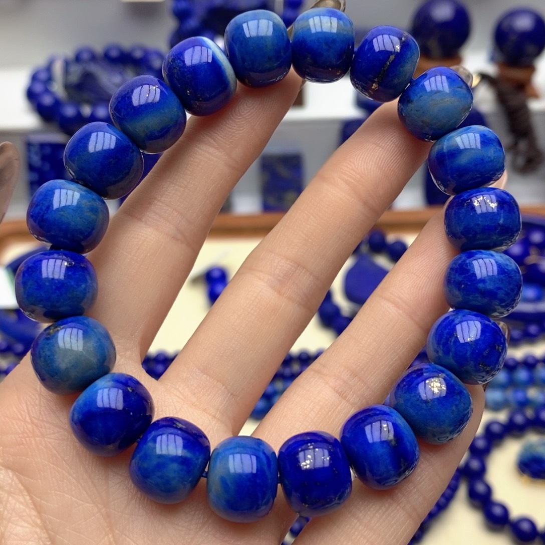 噜***啦青金石未镶嵌手链12➕