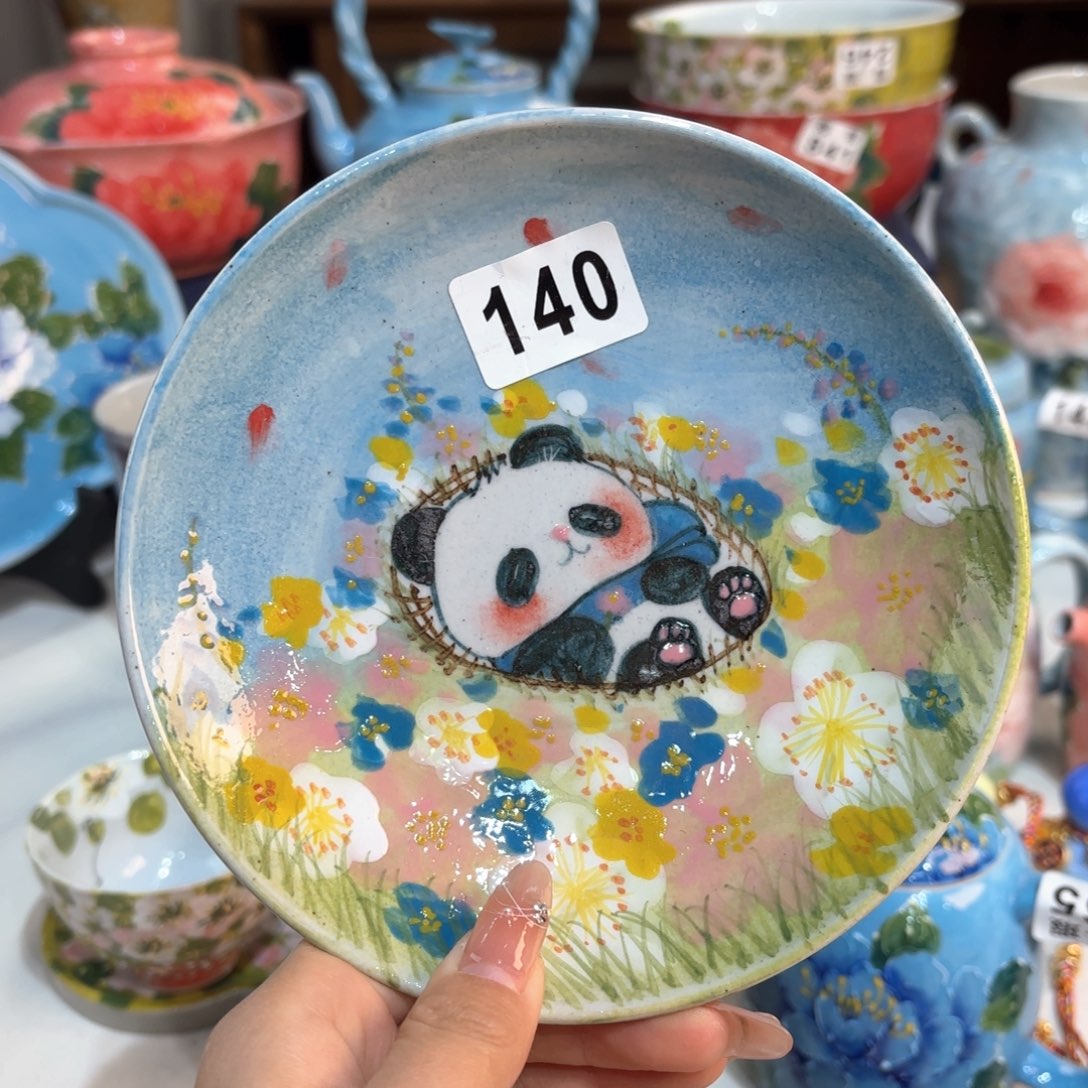 景德镇手绘高温釉下彩陶瓷茶具