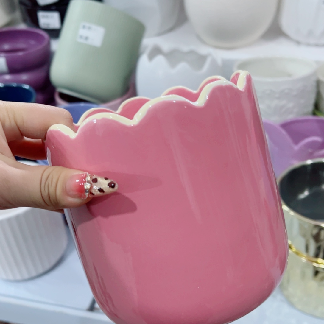 有孔，陶瓷花盆满10米包邮发货