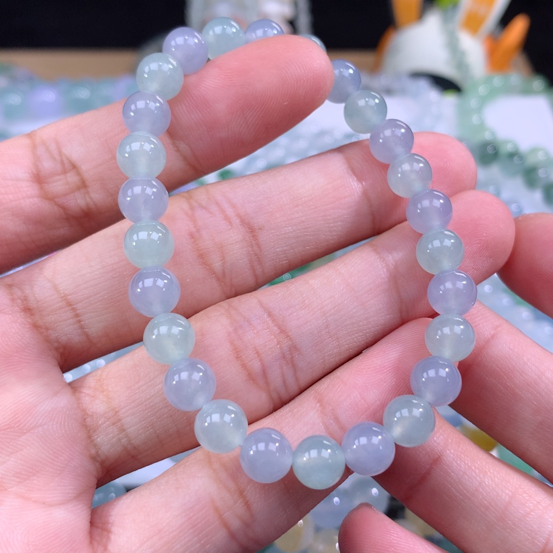 翡翠手链未镶嵌卡7m m