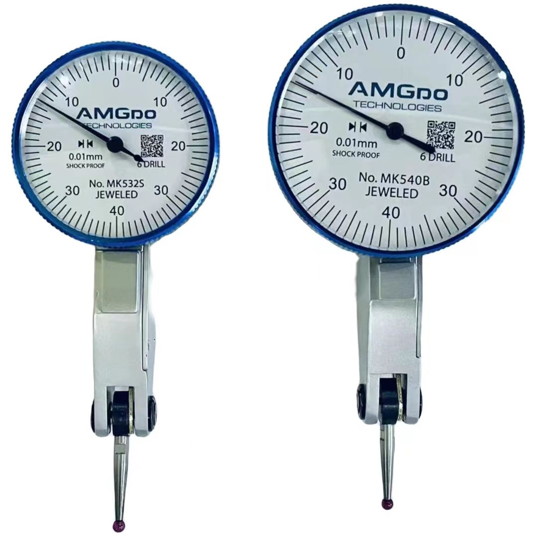杠杆百分表AMGDO高精防摔千分表杠杆磁力表座校表防震红宝石测头