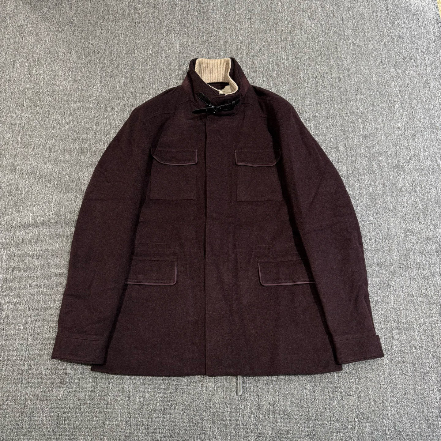 未使用 Loro Piana/诺悠翩雅 羊绒旅行者/苋菜紫/52码/全新