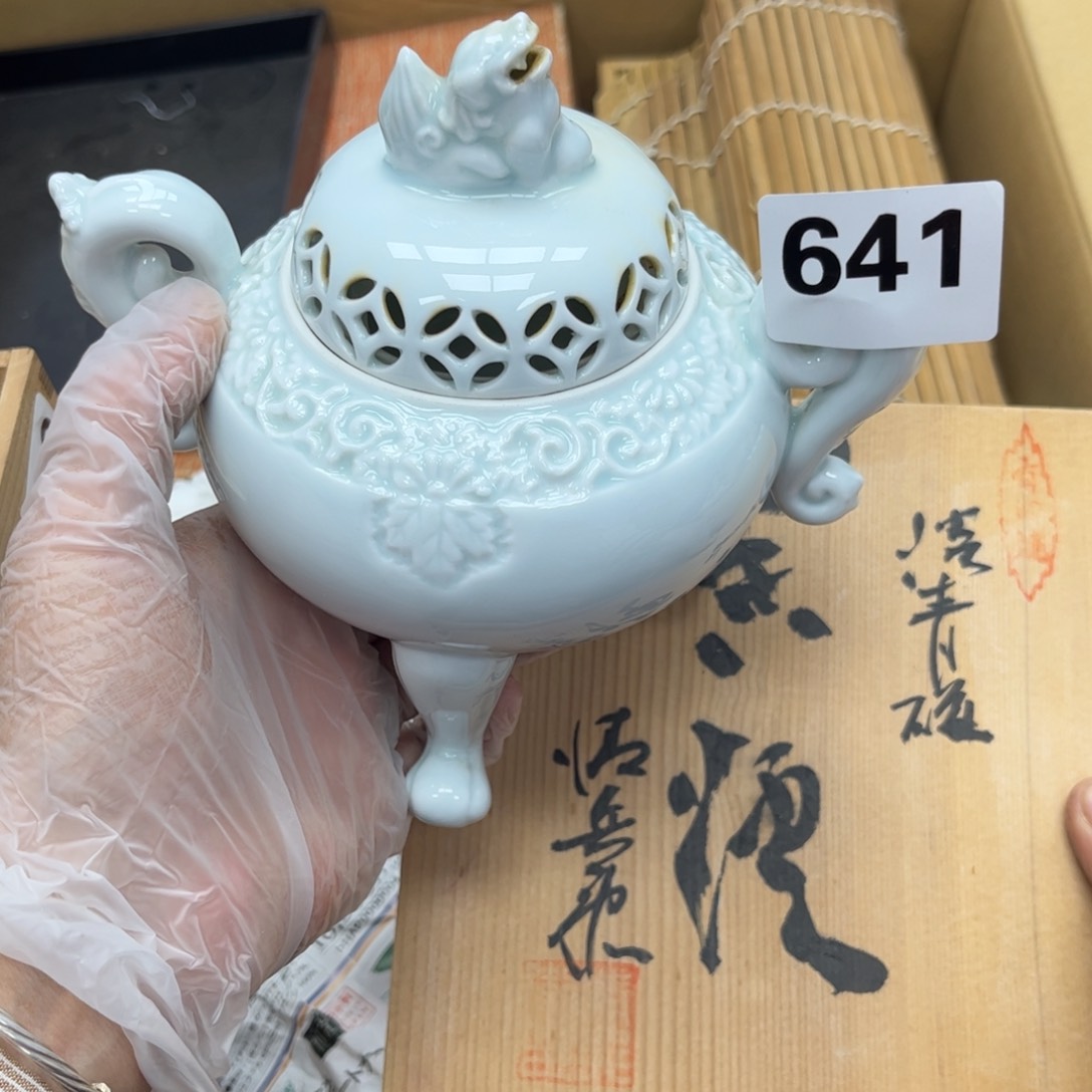 瓷片摆件工艺品摆件666 
