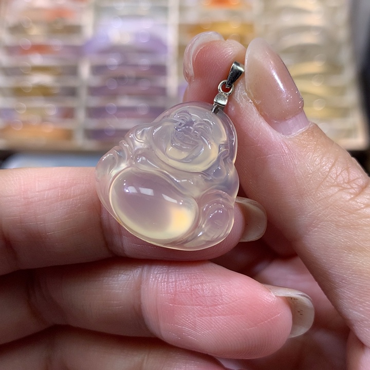 玛瑙/玉髓银S925镶嵌颈饰