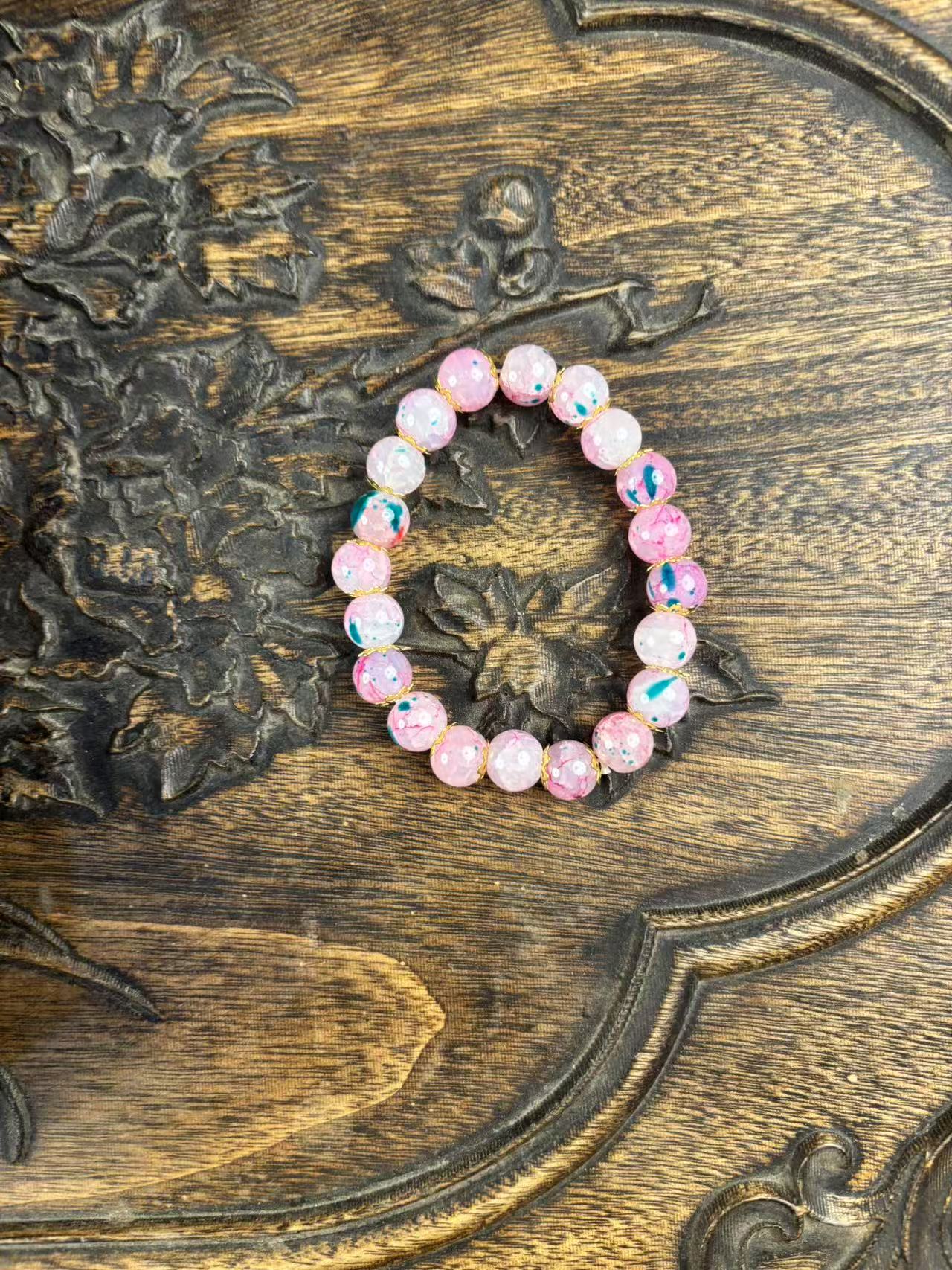 玛瑙粉红手串{小七甄选}