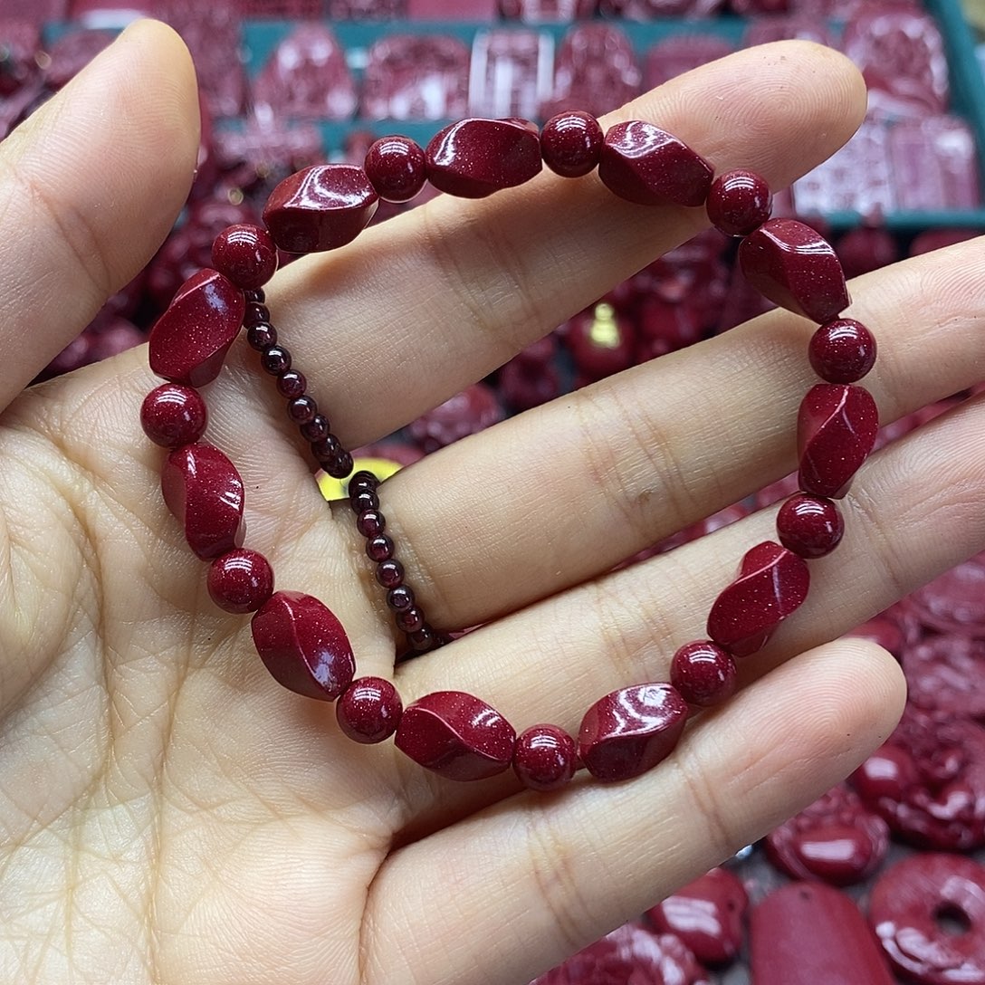 天然辰砂0000朱砂手链