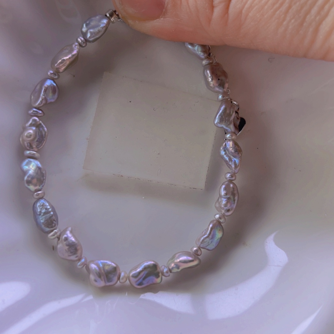 淡水珍珠手绳合金