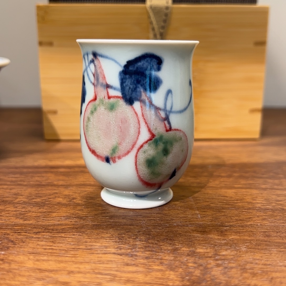 青花釉里红色差放漏60cc