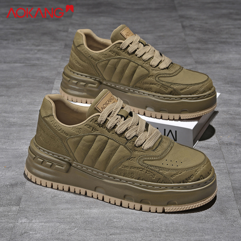 Aokang/奥康官方正品男士运动百搭防水潮流潮鞋宽楦防滑休闲板鞋