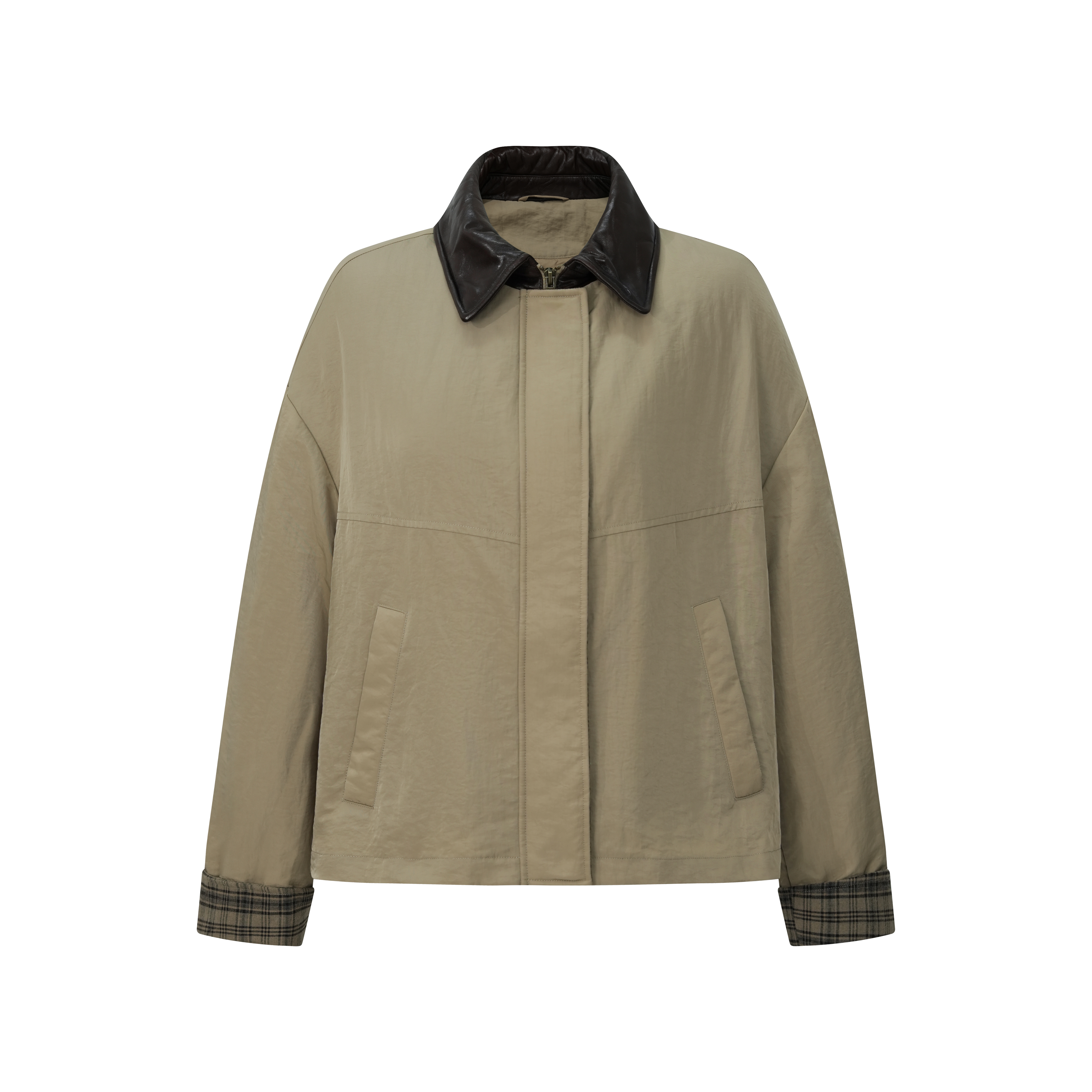 【小水专属】翻领耐磨女秋季春季保暖百搭洗拼接常规羽绒服KS25R123