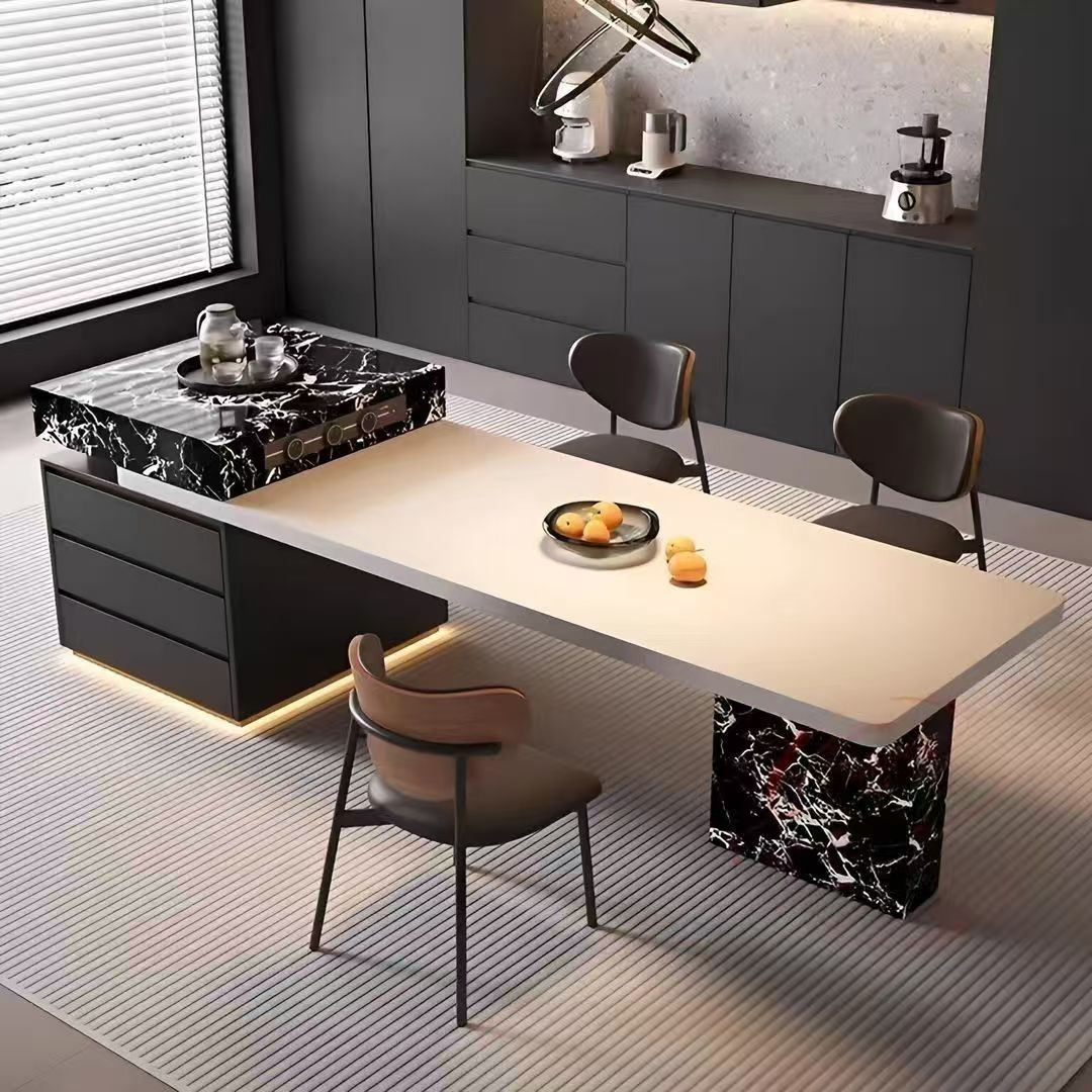 台餐桌一体2025新款可伸双十二专场活动客户轻奢