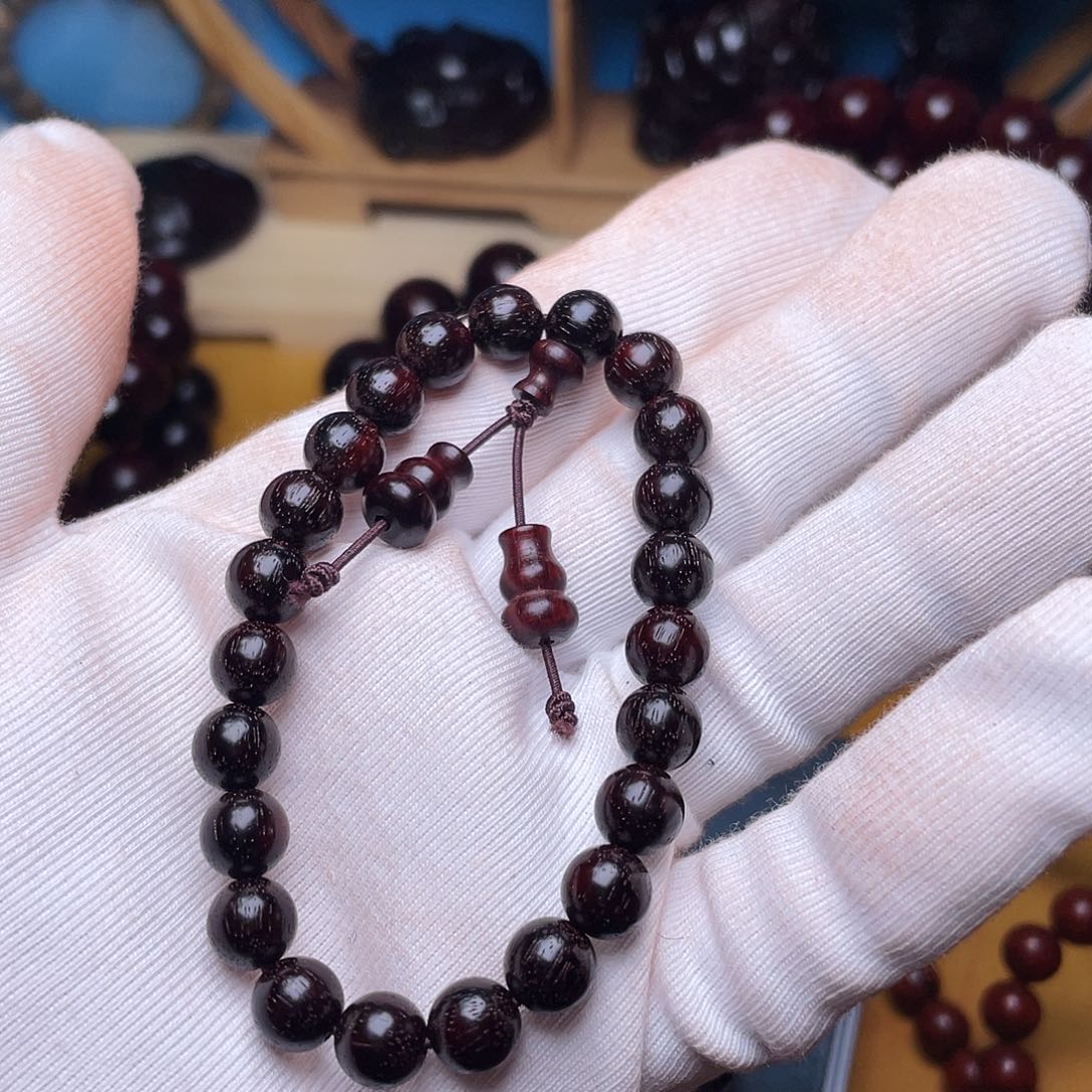 小叶紫檀手串/手链原汁原味0.8单圈