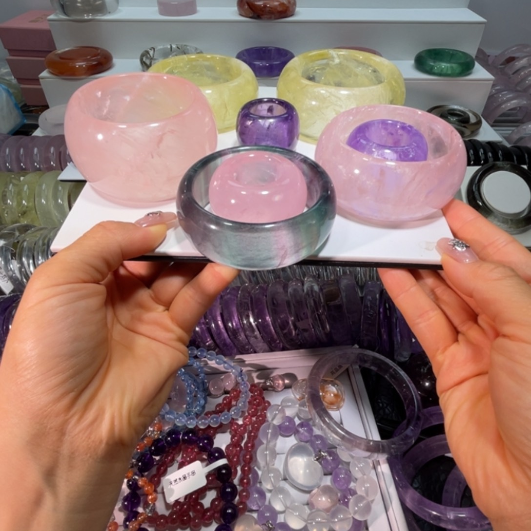 手镯58到60圈口10号未镶嵌水晶Q*Q