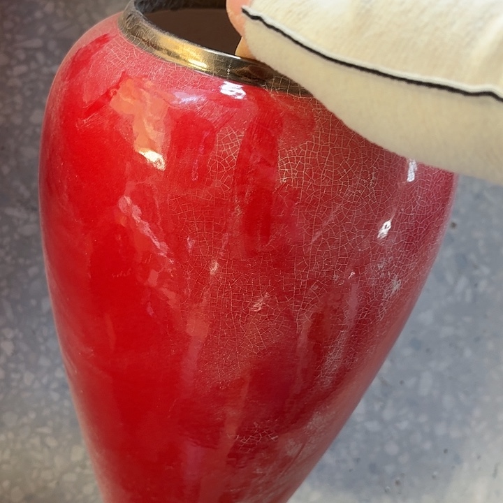 中温中国红金边高28口径12