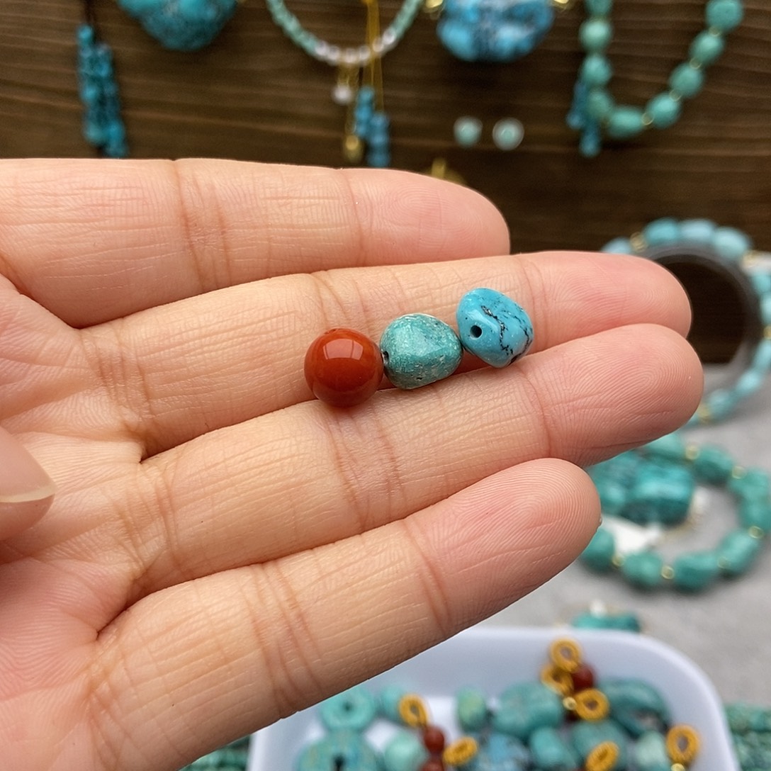 ****琳南红玛瑙未镶嵌豆子