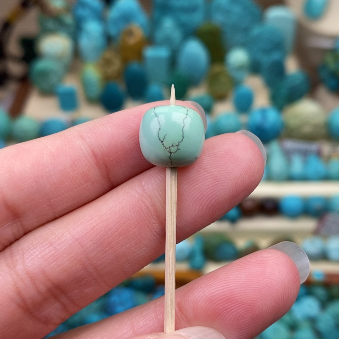 绿松石珠宝奇石未镶嵌11mm