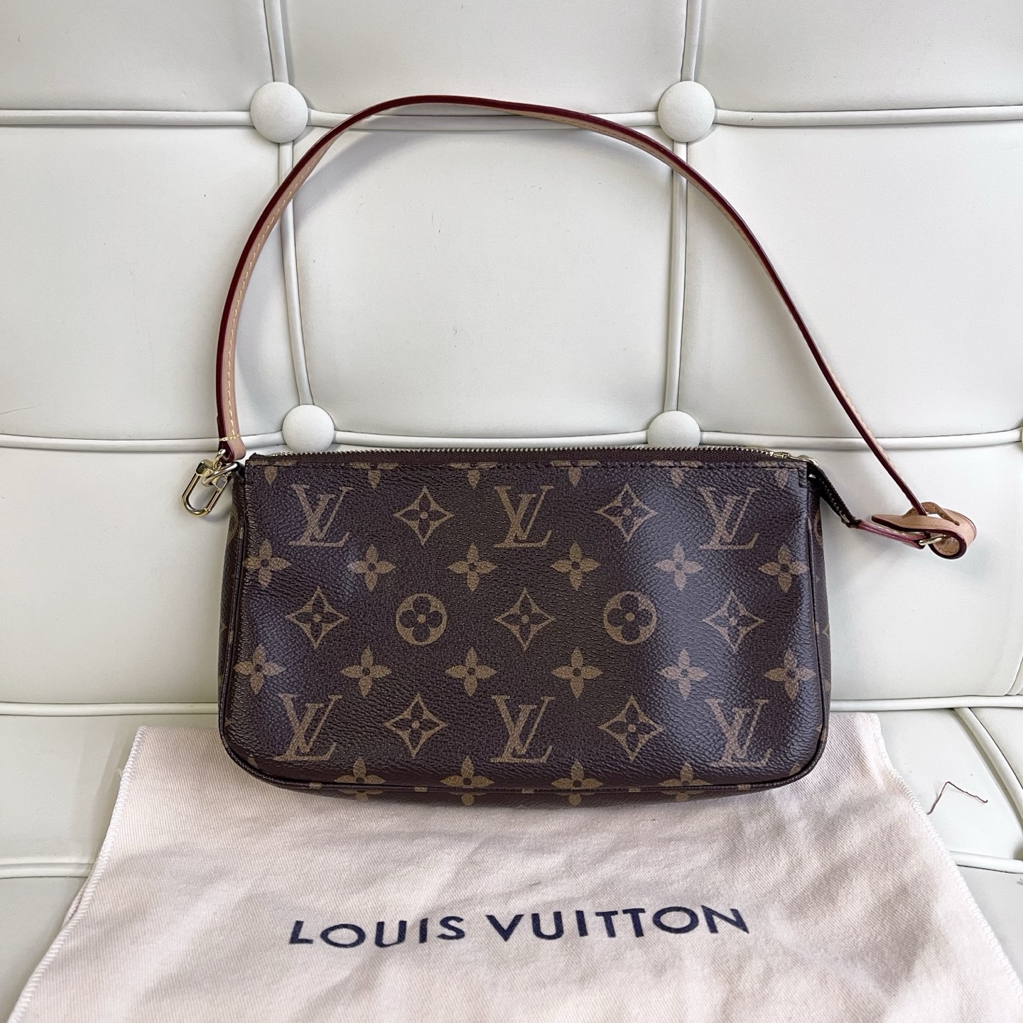 99新 LouisVuitton/路易威登 120341 lv老花大麻将手提包