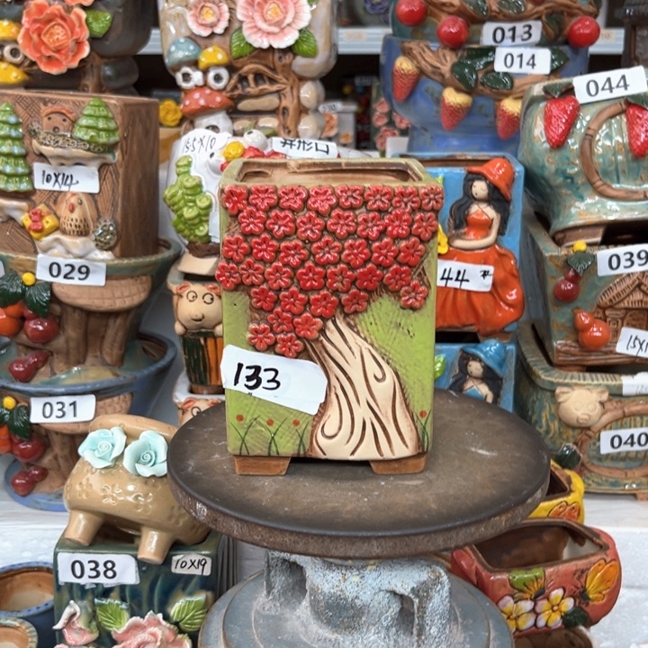 紫砂花盆粗陶材质多肉花盆