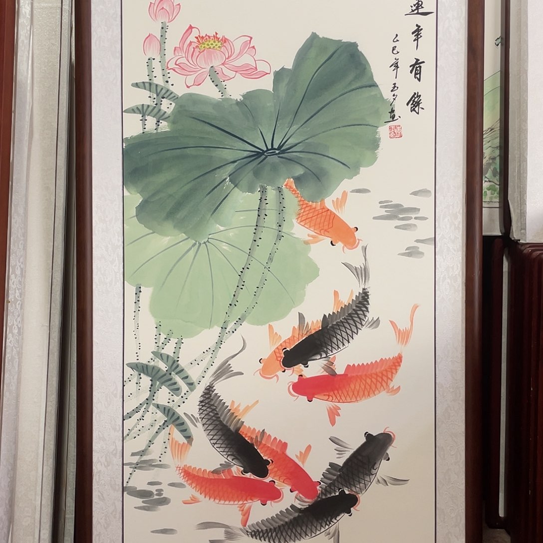 国画带框尺寸63*123厘米