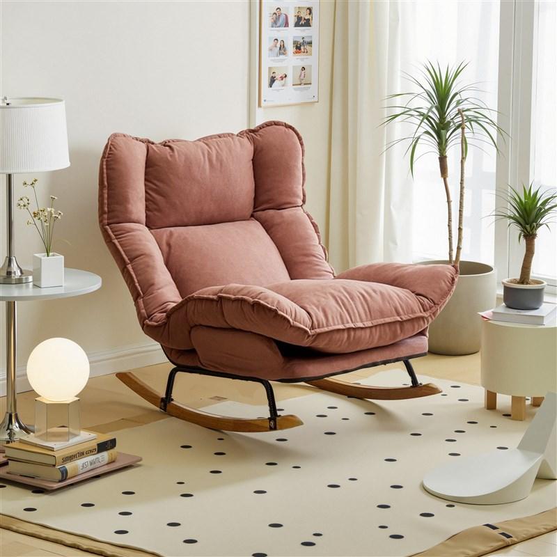 冬日晒太阳摇椅懒人沙发家用客厅阳台休闲椅可折叠可躺可睡午休椅