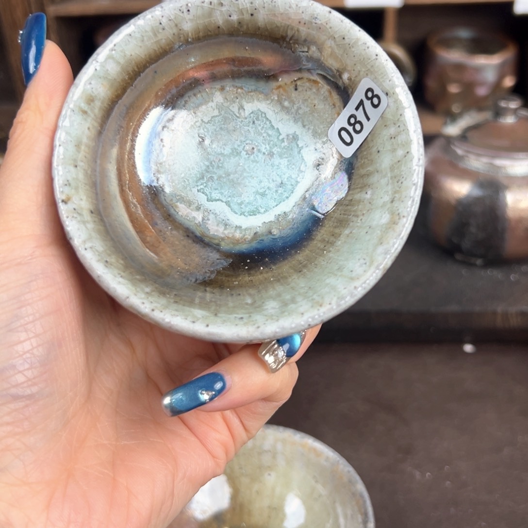 杯小**周柴烧茶器粗陶主人杯