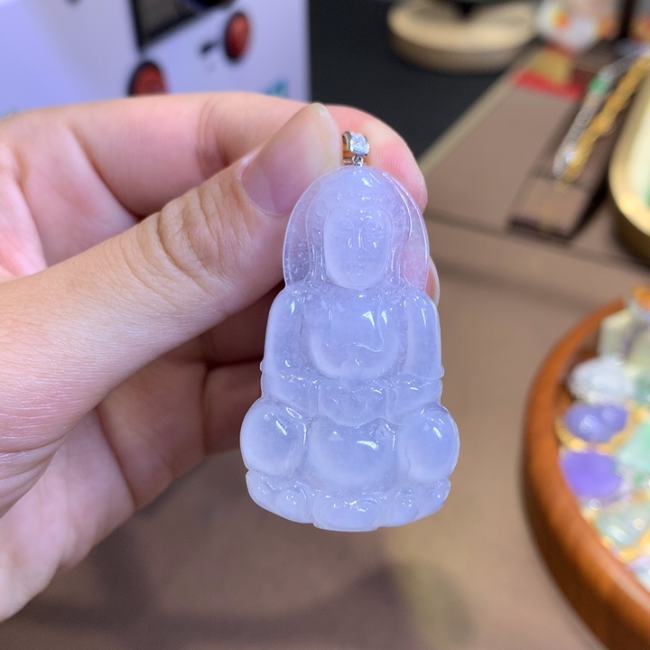 颈饰18K金镶嵌翡翠翡翠