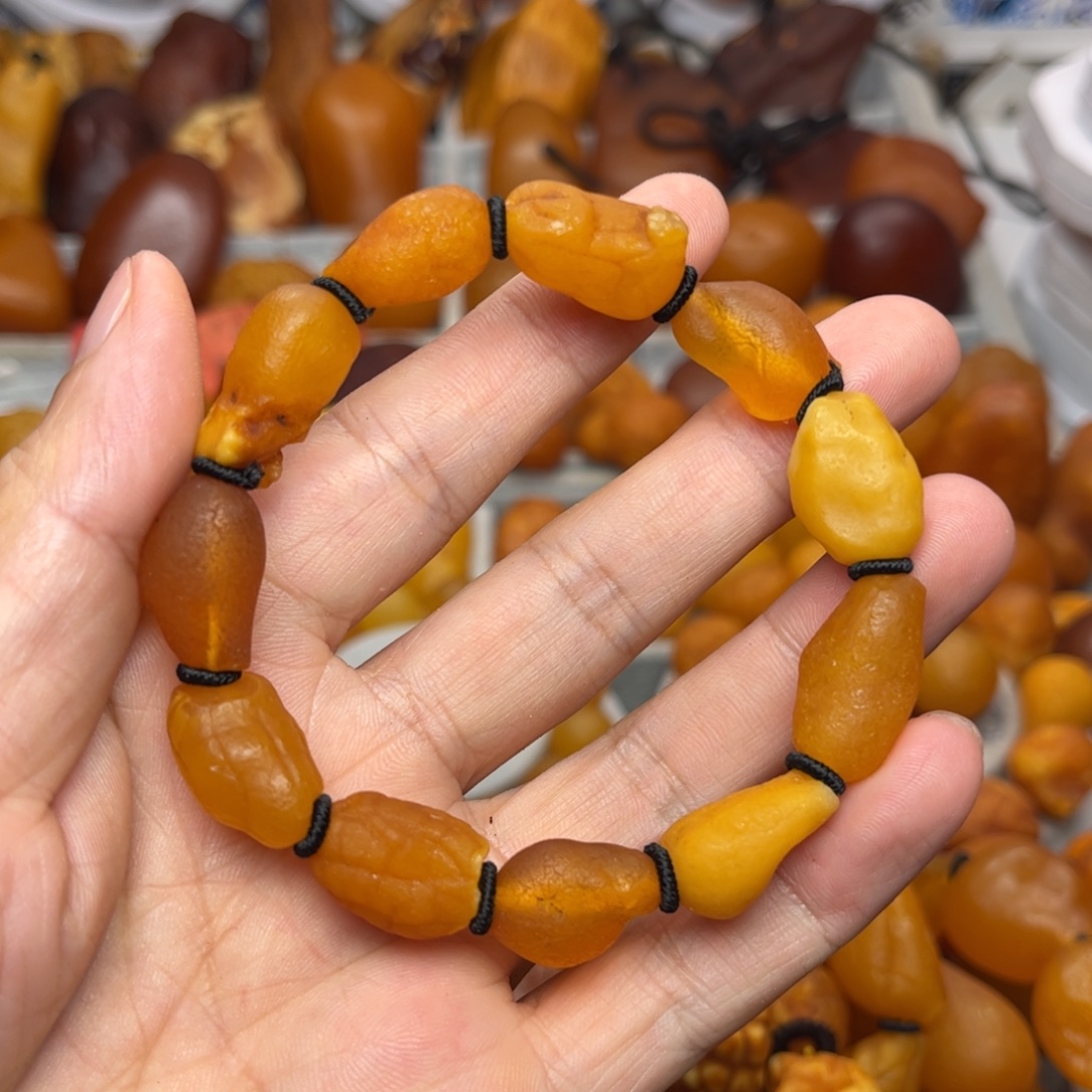 未镶嵌琥珀裸石天然蜜蜡手串