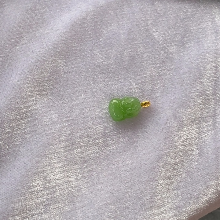 和田玉18K金镶嵌颈饰