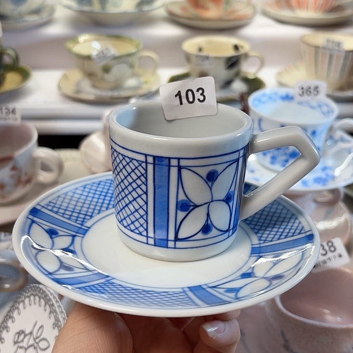 瓷片120毫升容量手绘清