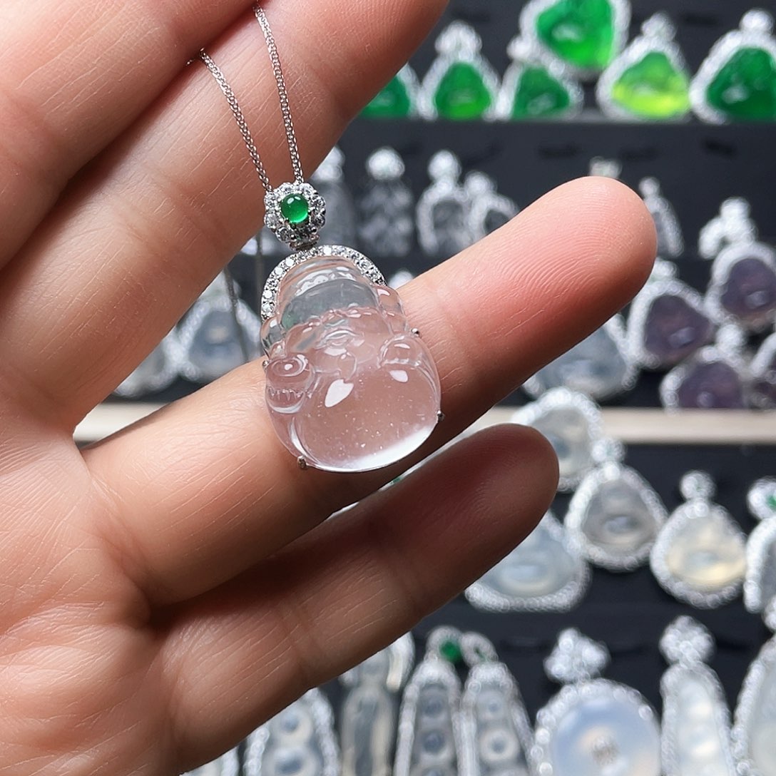 石英质玉颈饰银S925镶嵌