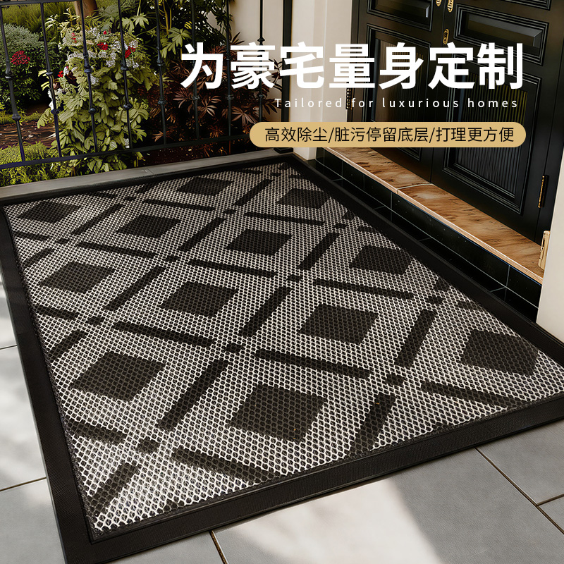 高端别墅家用大门口高弹入户门地垫除尘门垫防滑进门蹭土耐脏商用