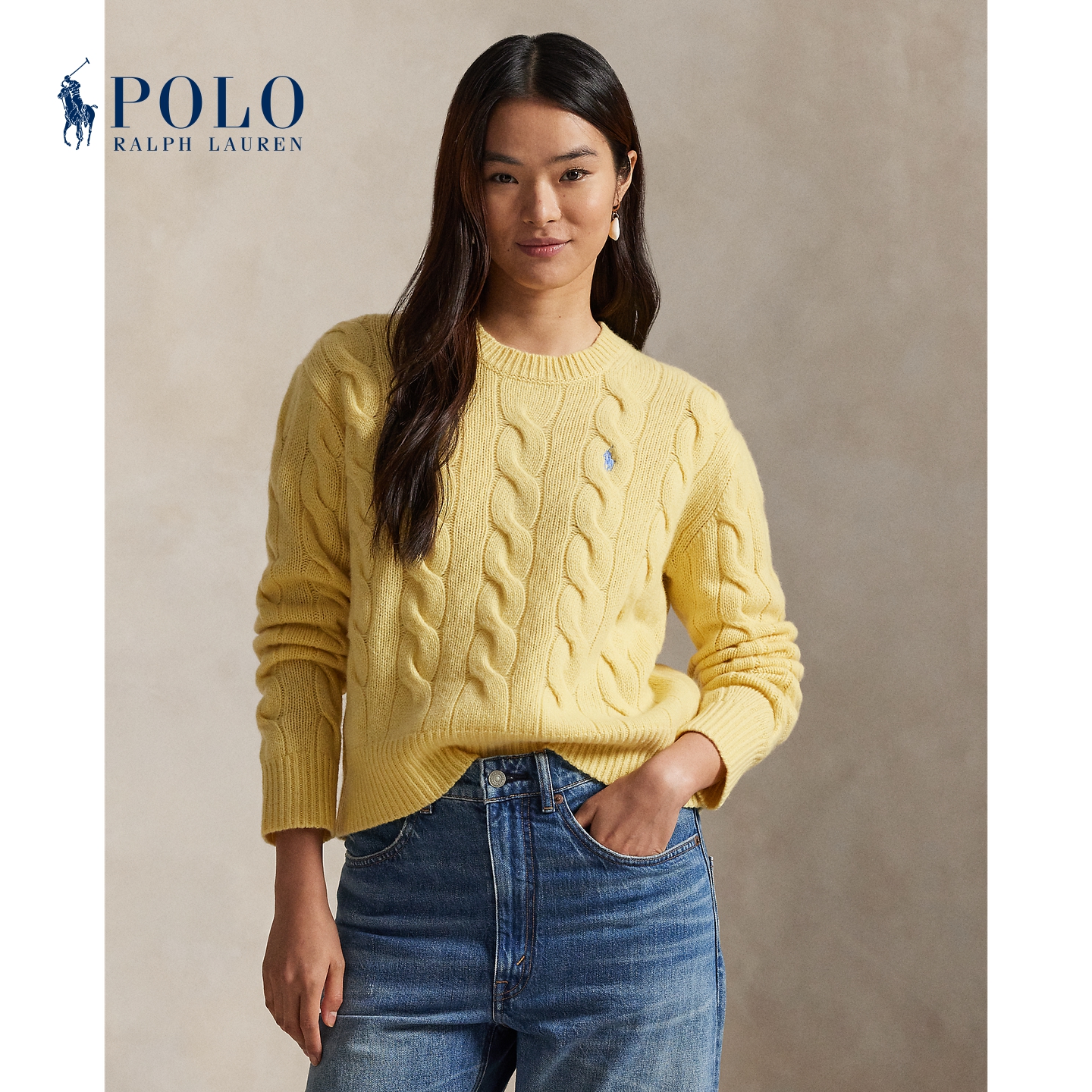 Ralph Lauren/拉夫劳伦女装 25年秋季绞花编结毛衫RL27281