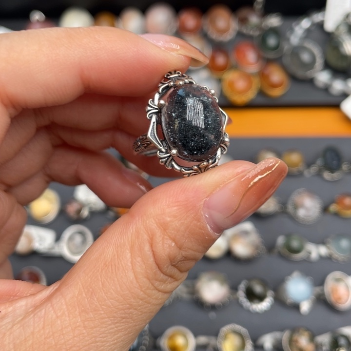 水晶戒指银S925镶嵌111111111